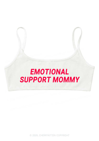 Emotional Support Mommy Y2K Super Crop Cami Cherrykitten