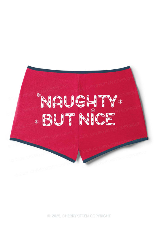Naughty But Nice Christmas Y2K Booty Shorts Cherrykitten