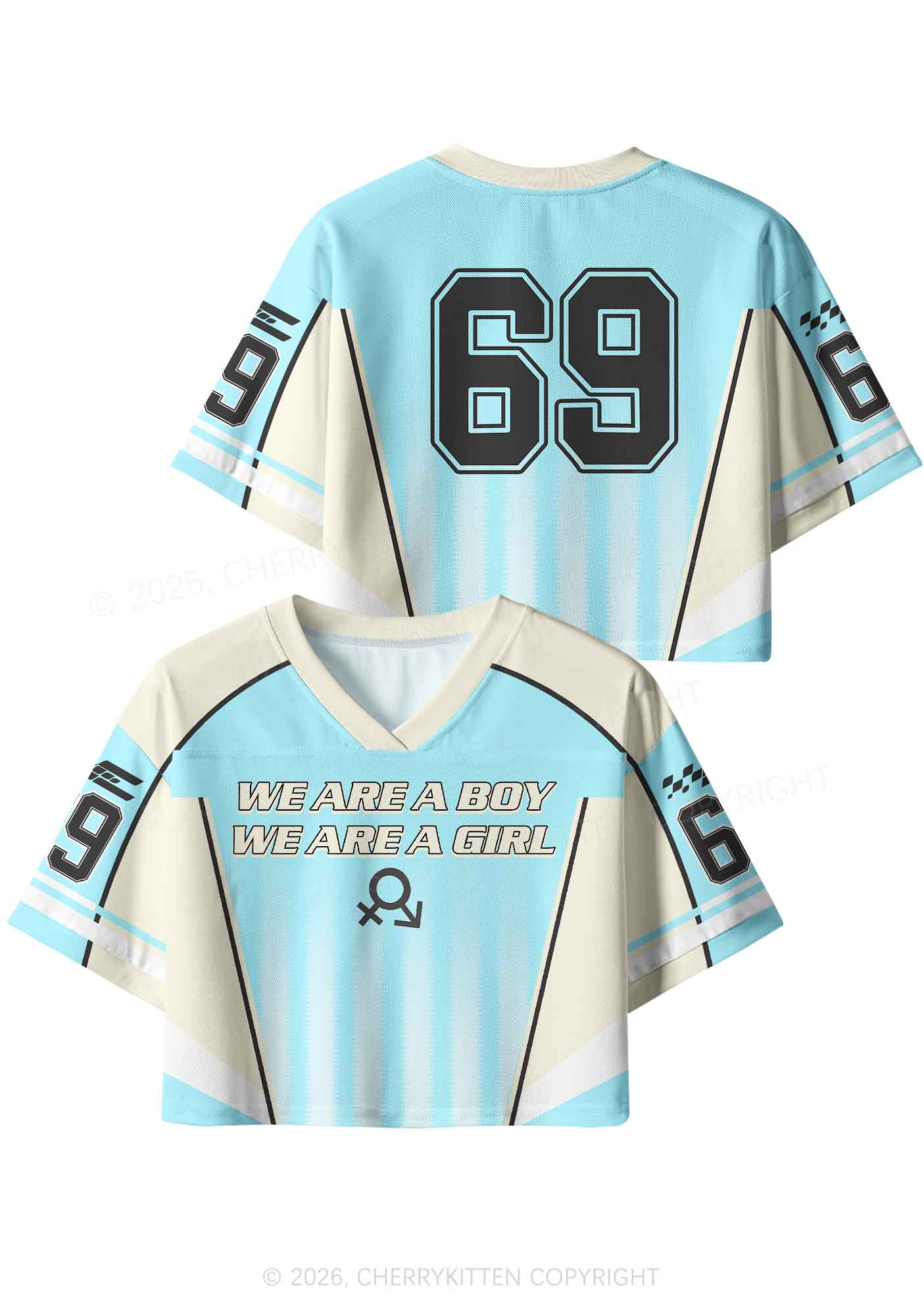 We Are A Boy Pride Y2K Crop Sport Jersey Shirts Cherrykitten