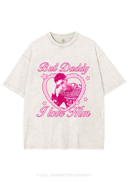 Custom Daddy I love Him Y2K Shirts Washed Tee Cherrykitten