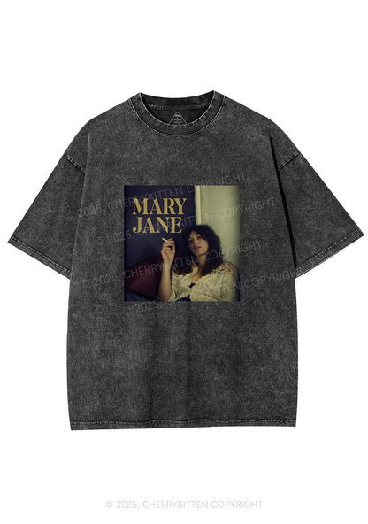Smoking Woman Y2K Washed Tee Cherrykitten