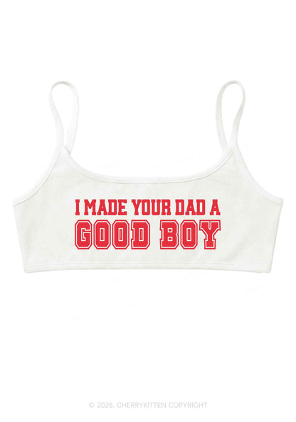 Made Your Dad A Good Boy Y2K Super Crop Cami Cherrykitten