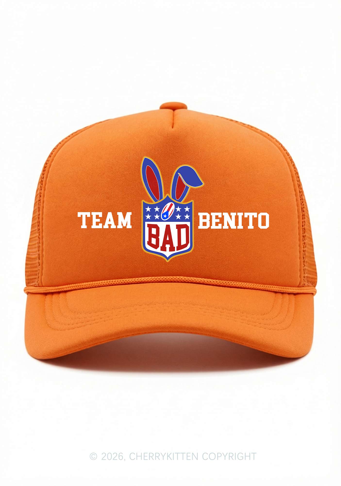Pink Football Bunny Y2K Trucker Hat Cherrykitten