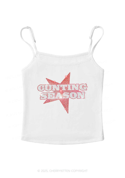 Rhinestone Cxxting Season Y2K Spaghetti Strap Cami Cherrykitten