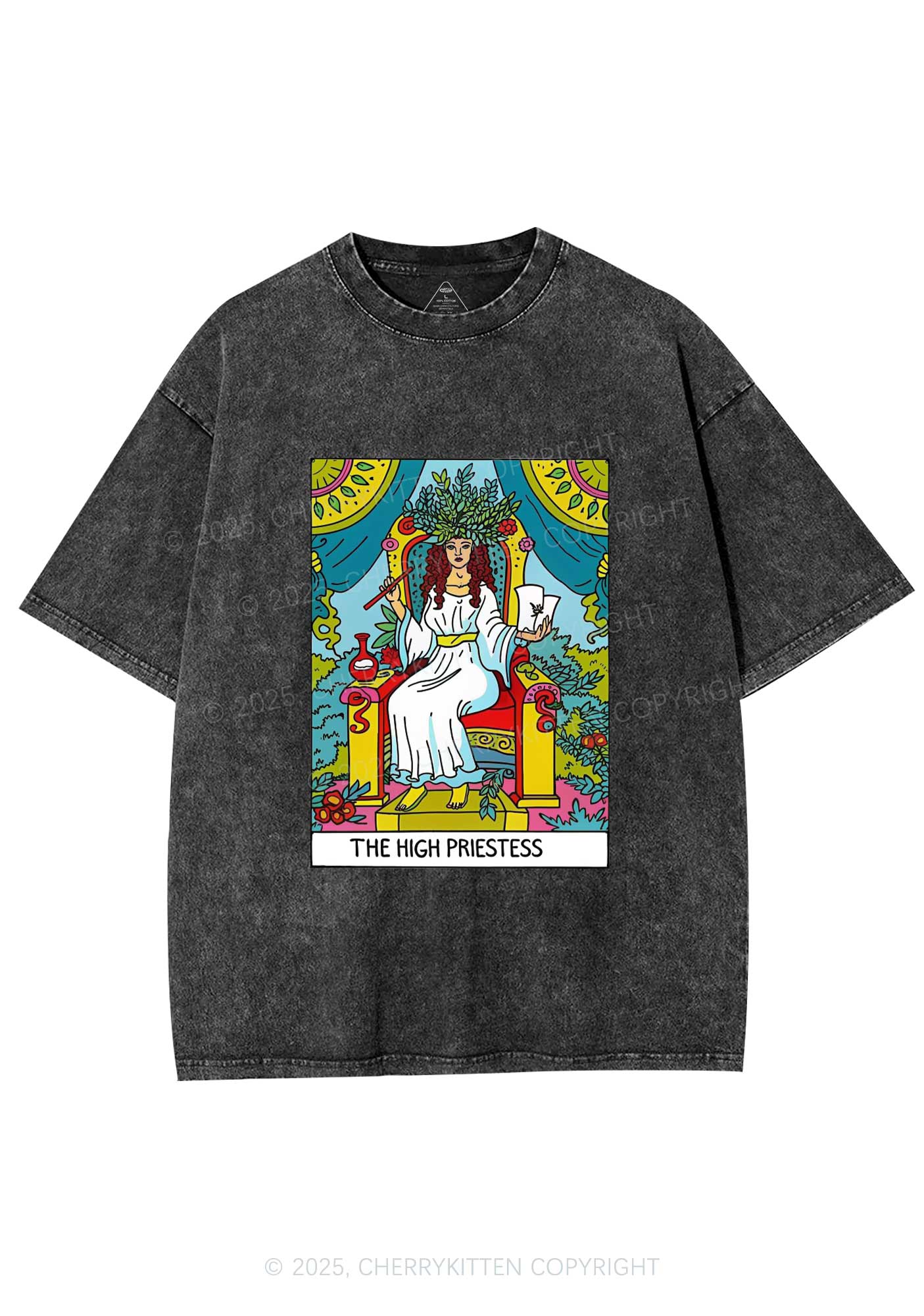 The High Priestess Y2K Washed Tee Cherrykitten