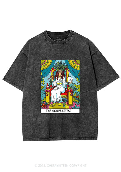 The High Priestess Y2K Washed Tee Cherrykitten