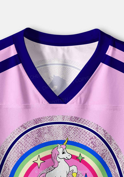 Alpha Male Unicorn Pride Y2K Crop Sport Jersey Shirts Cherrykitten