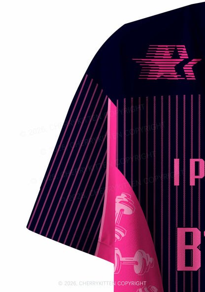I Put The Bi In Biceps Pride Y2K Crop Sport Jersey Shirts Cherrykitten