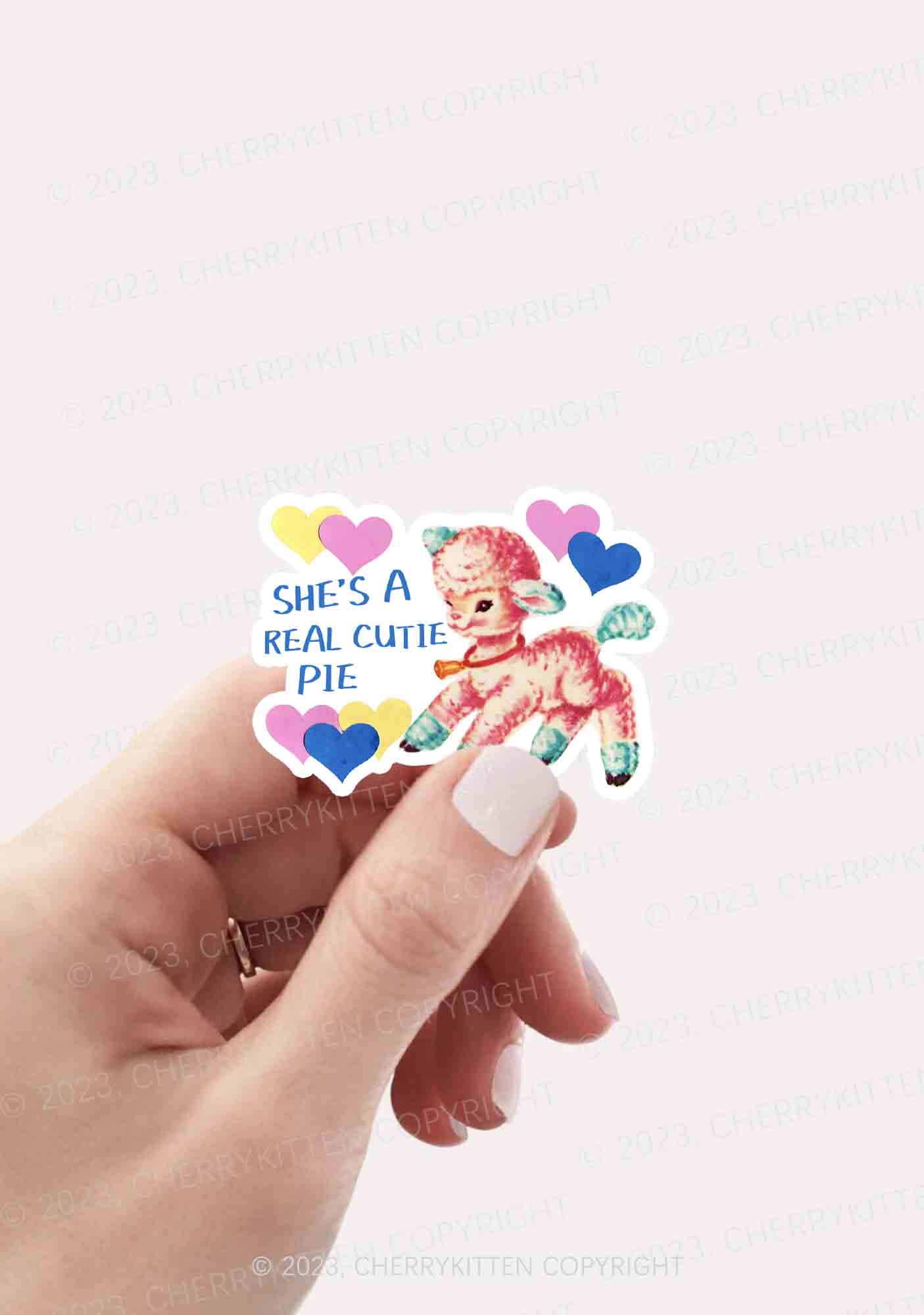 She's A Real Cutie Pie 1Pc Y2K Sticker Cherrykitten