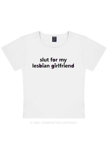 Slxt For My Lesbian Girlfriend Pride Y2K Baby Tee Cherrykitten
