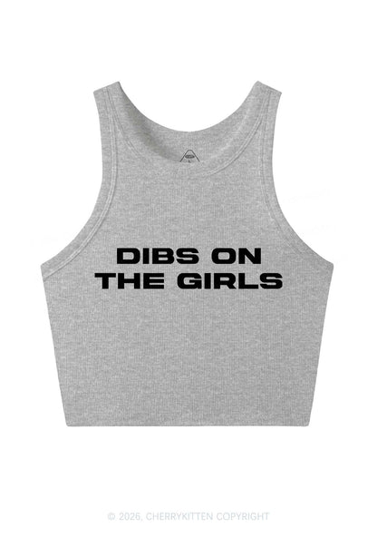 Dibs On The Girls Pride Y2K Crop Tank Top Cherrykitten