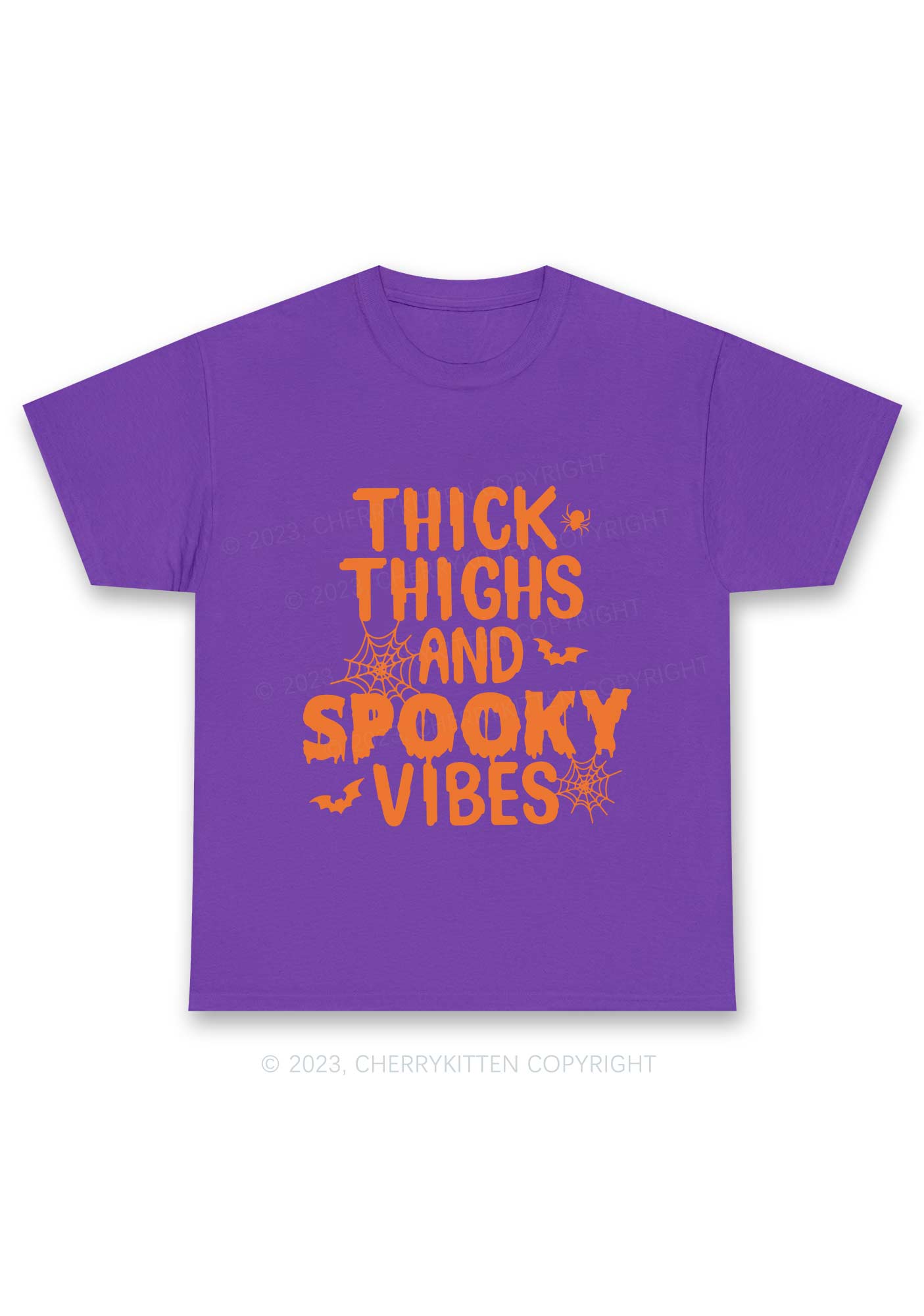 Bat Spider Spooky Vibes Halloween Chunky Shirt Cherrykitten