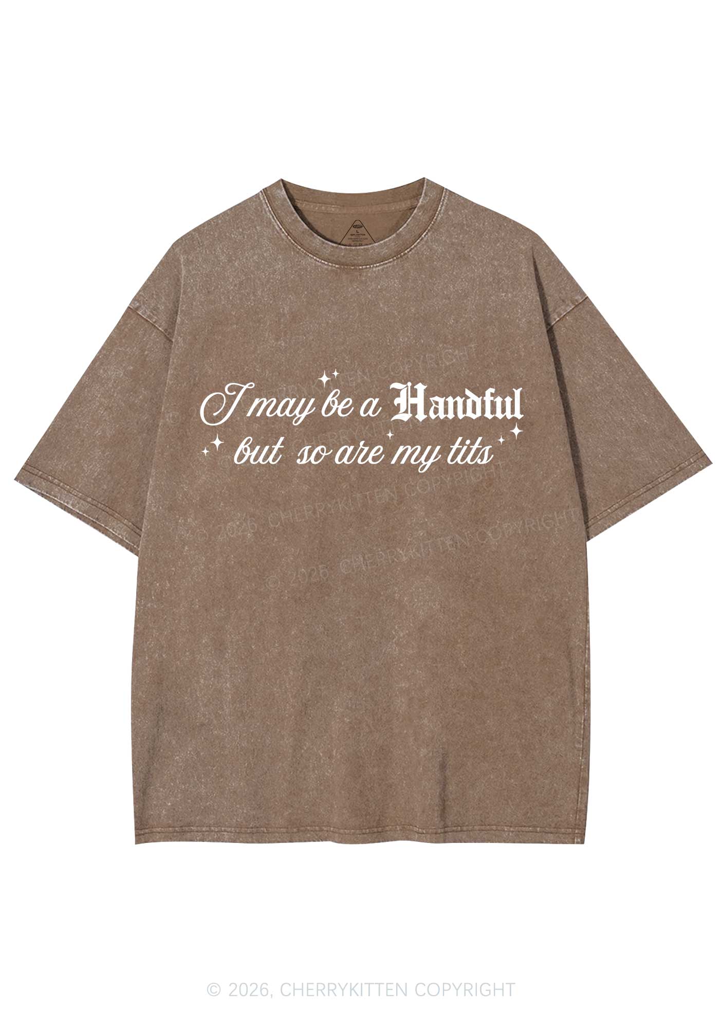 Handful Txts Valentine's Day Y2K Shirts Washed Tee Cherrykitten