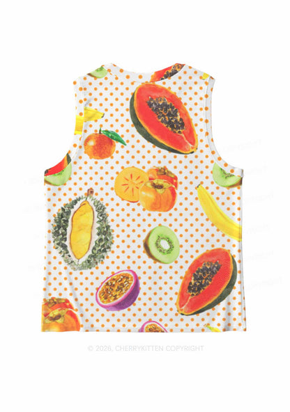 Fruity Dots Pride Y2K Mesh Muscle Tank Cherrykitten