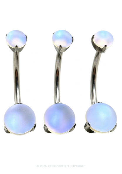 1pc Titanium Moonstone Y2K Navel Piercing Cherrykitten