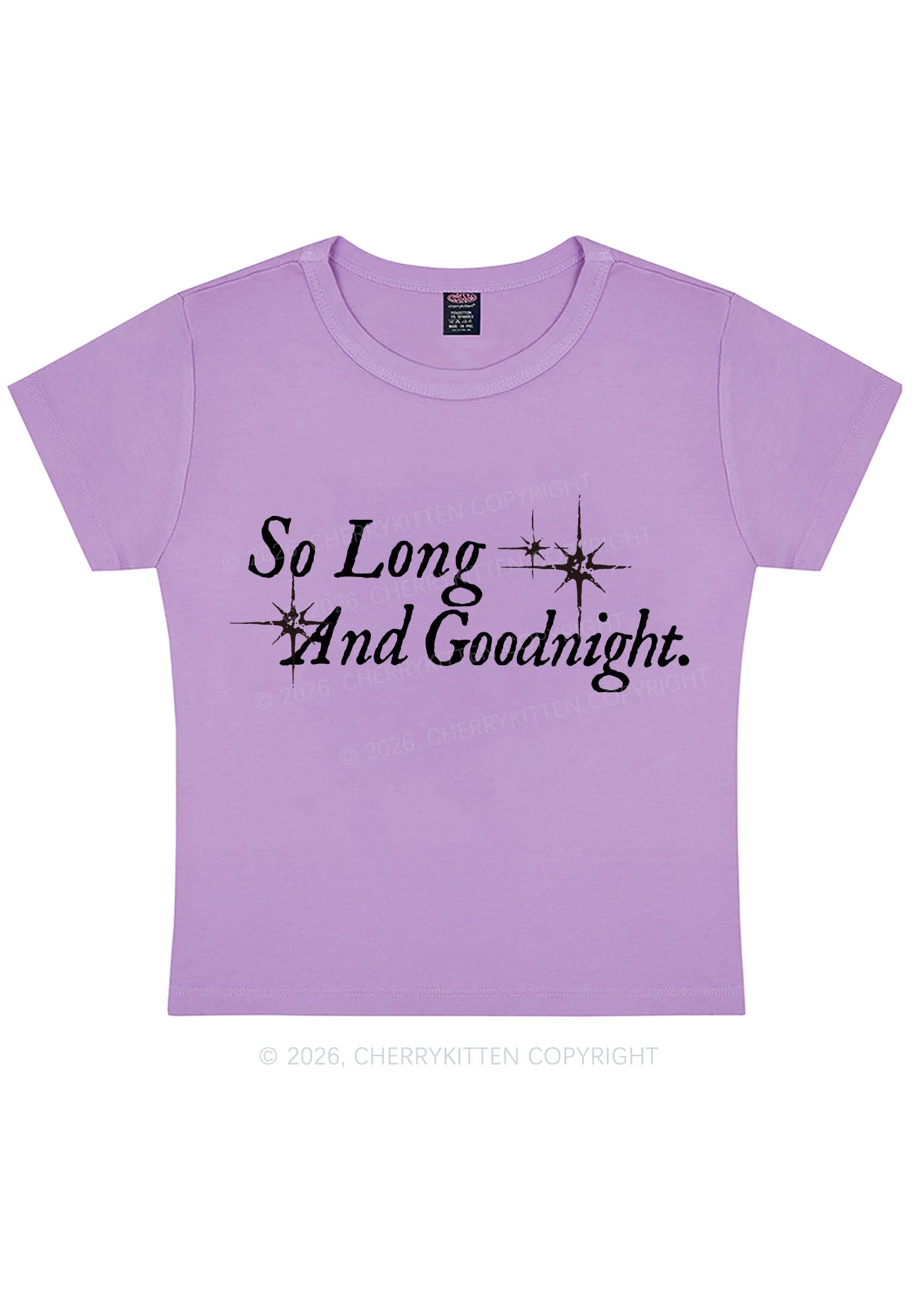 So Long And Goodnight Y2K Baby Tee Cherrykitten