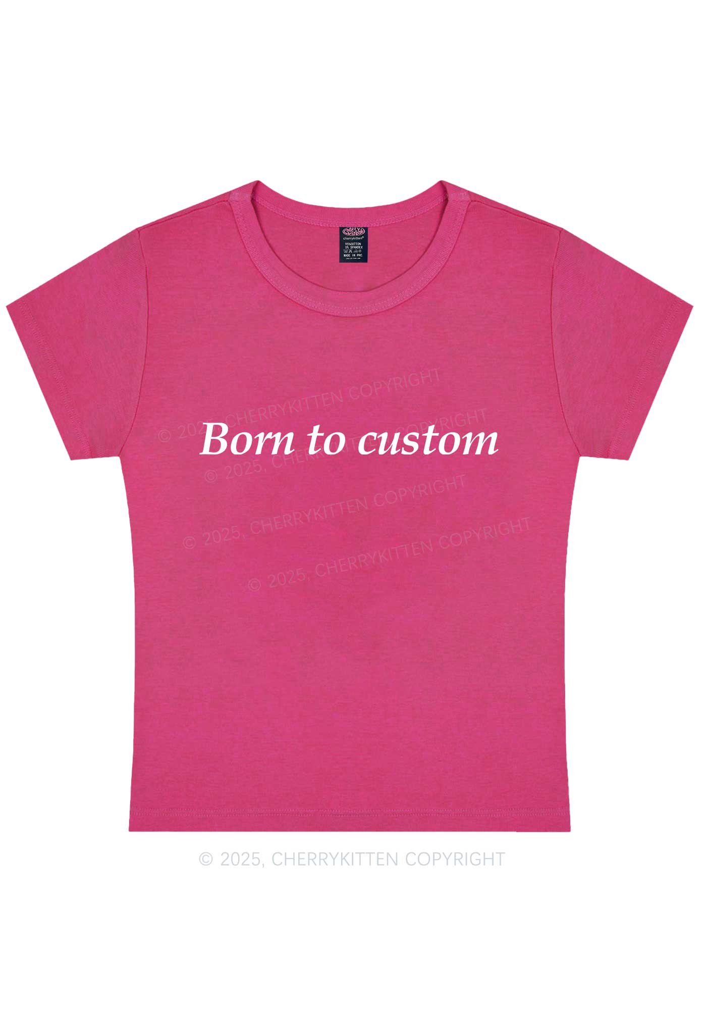 Born To Custom Y2K Baby Tee Cherrykitten