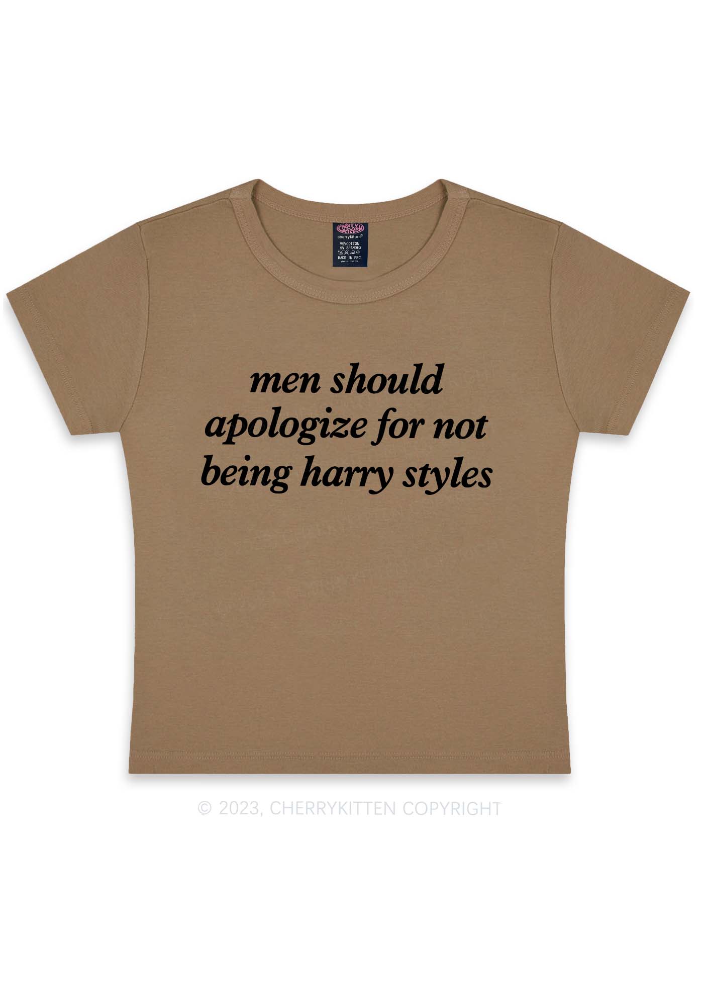 Men Should Apologize Y2K Baby Tee Cherrykitten