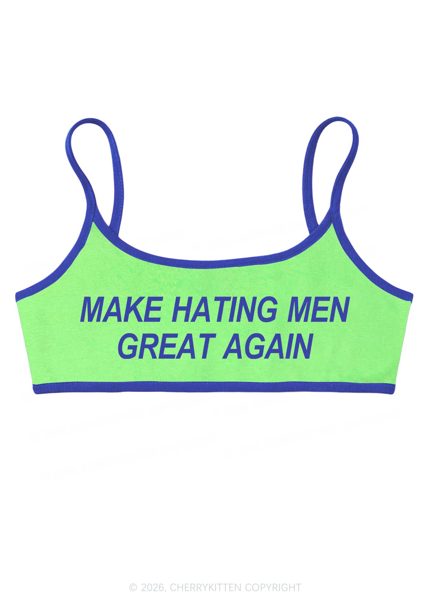 Make Hating Men Great Again Y2K Super Crop Cami Cherrykitten