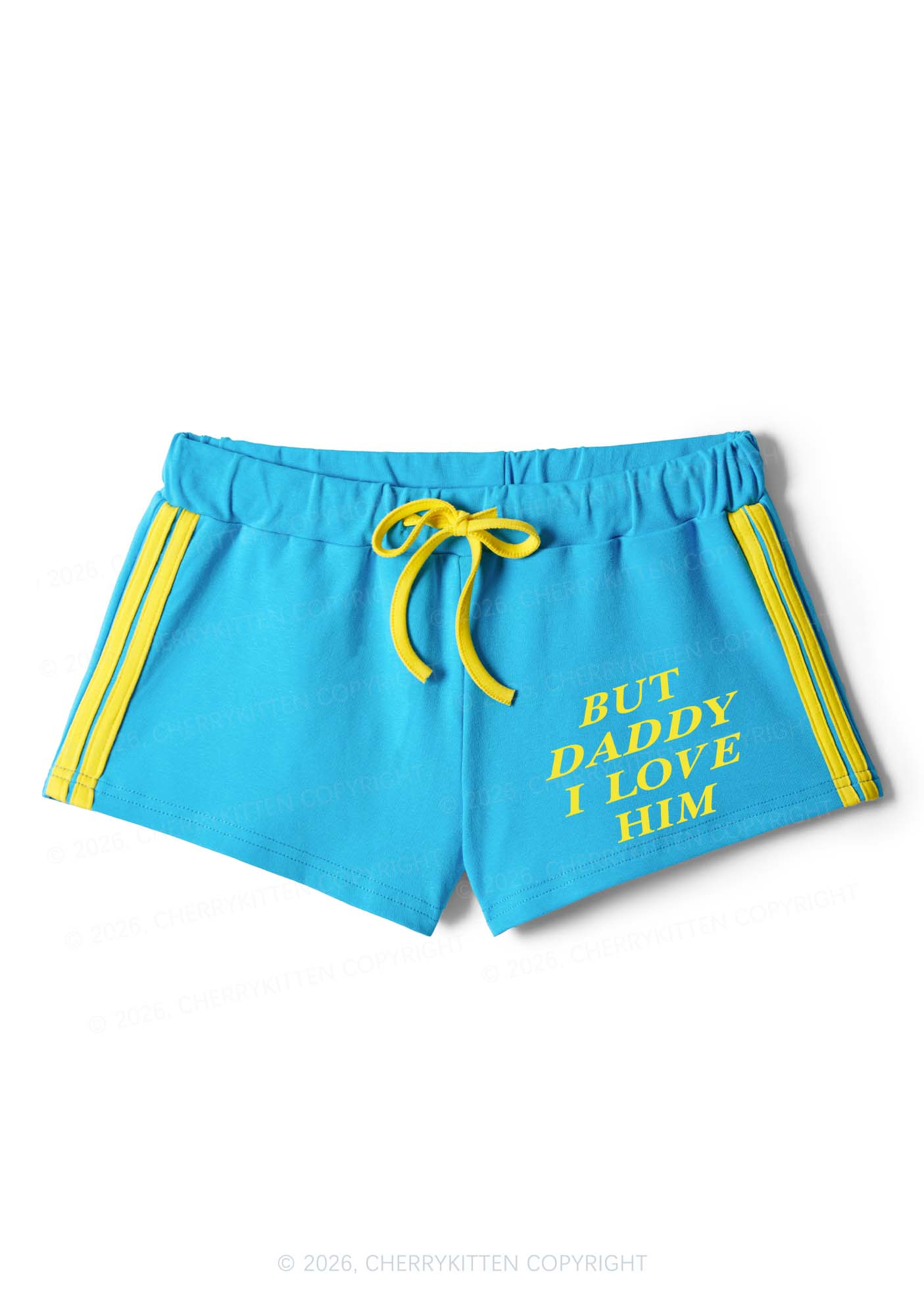 But Daddy I Love Him Pride Y2K Drawstring Mini Shorts Cherrykitten