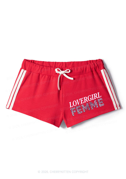 Lovergirl Femme Pride Y2K Drawstring Mini Shorts Cherrykitten