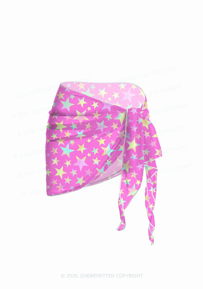 Hot Pink Alpha Male Pride Y2K Print Bikini Set Cherrykitten