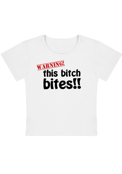 This Bxtch Bites Y2K Baby Tee
