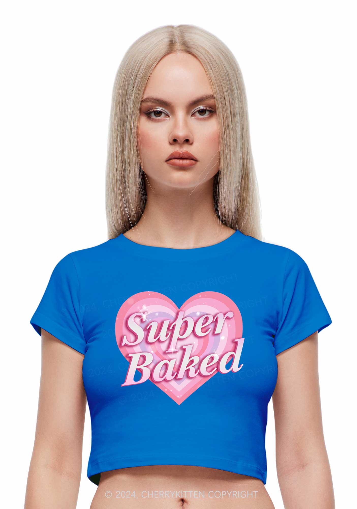 Super Baked Y2K Baby Tee Cherrykitten