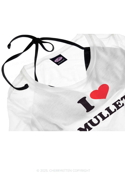 I Love Mullets Y2K Sheer Boyfriend Tee Cherrykitten