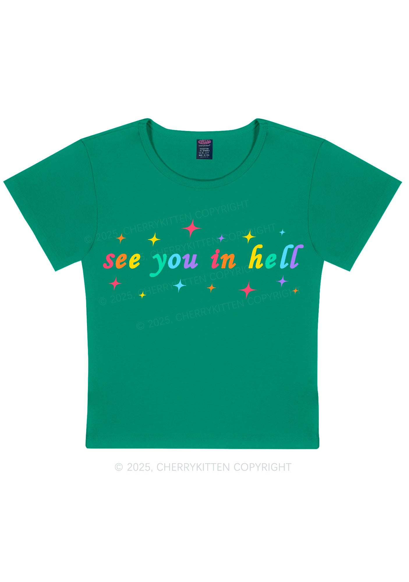See You In Hell Pride Y2K Baby Tee Cherrykitten