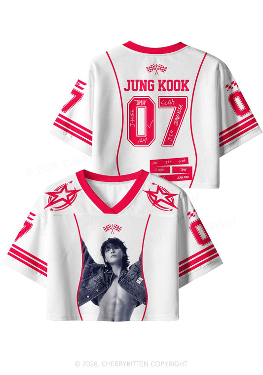 Cowboy Boy Kpop Y2K Crop Sport Jersey Shirts Cherrykitten