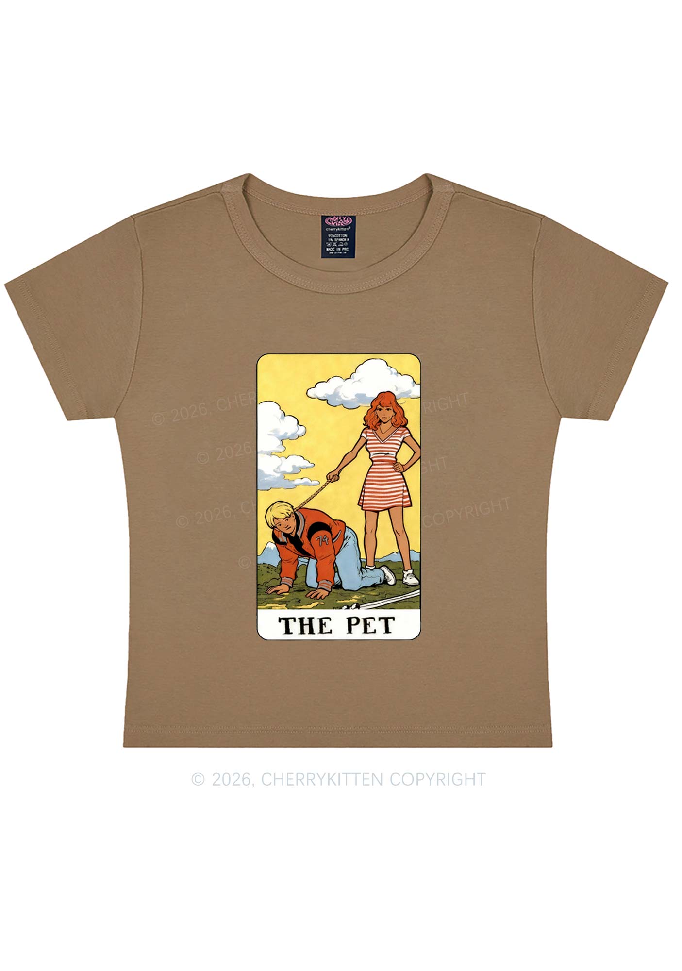 The Pet Y2K Baby Tee Cherrykitten