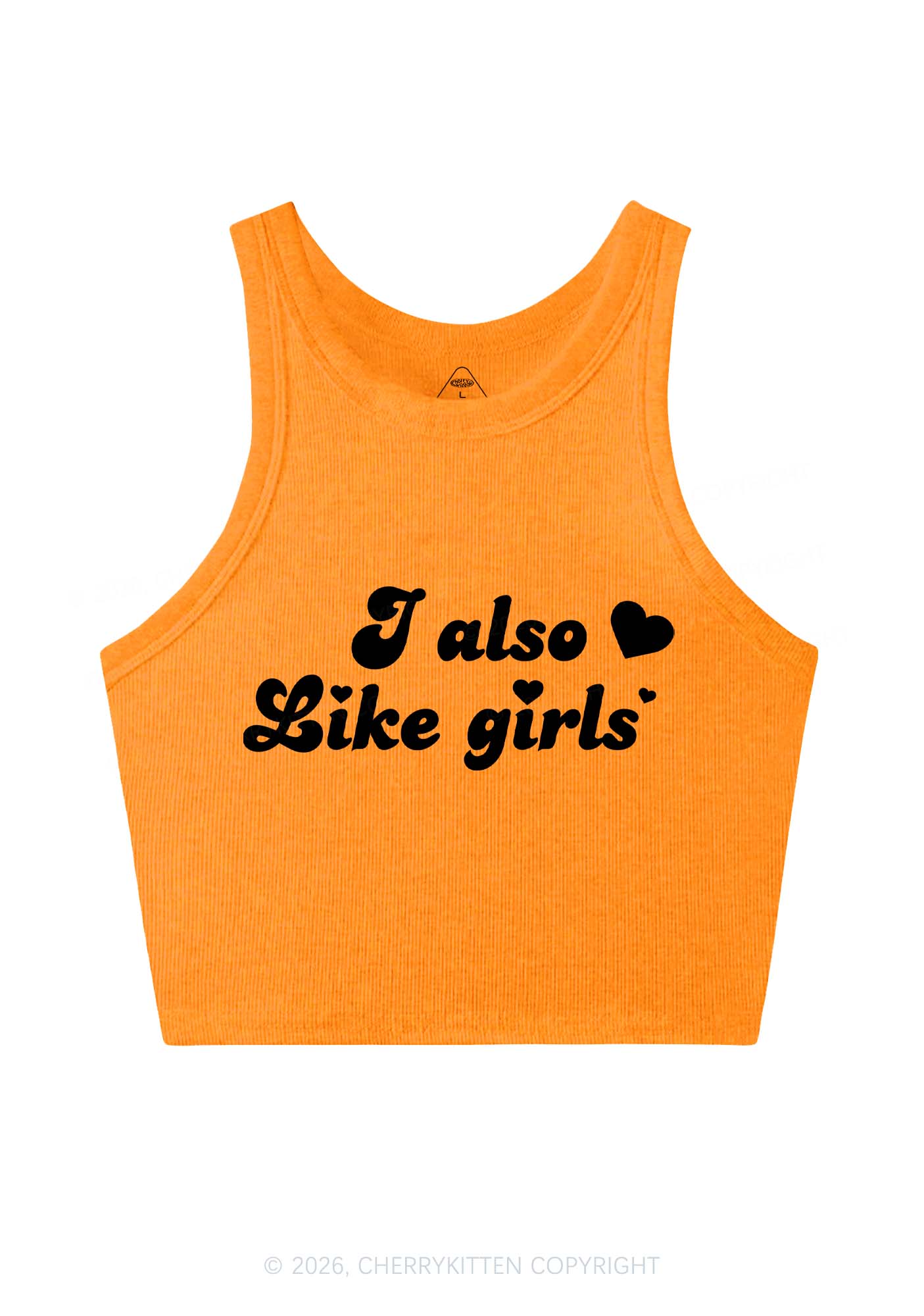 I Also Like Girls Pride Y2K Crop Tank Top Cherrykitten