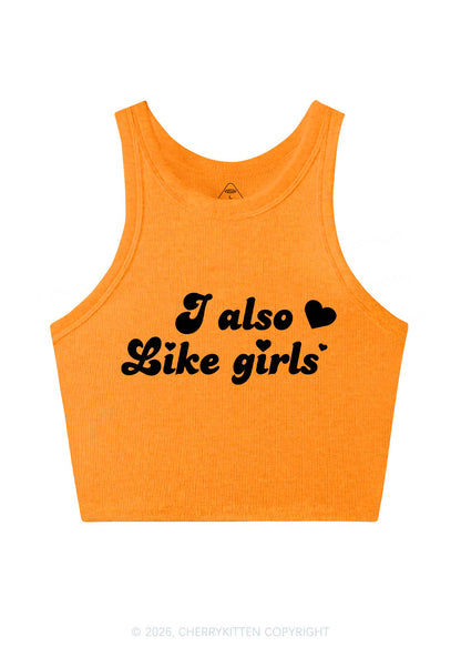 I Also Like Girls Pride Y2K Crop Tank Top Cherrykitten