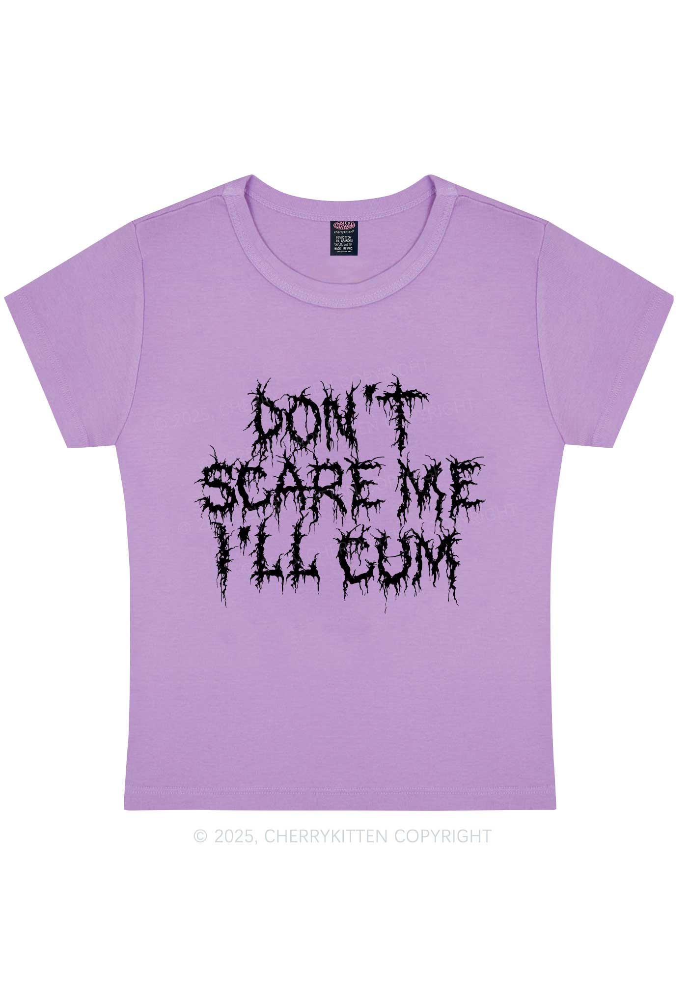 Halloween Dont Scare Me Cum Y2K Baby Tee Cherrykitten