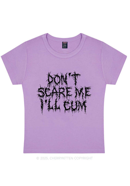 Halloween Dont Scare Me Cum Y2K Baby Tee Cherrykitten