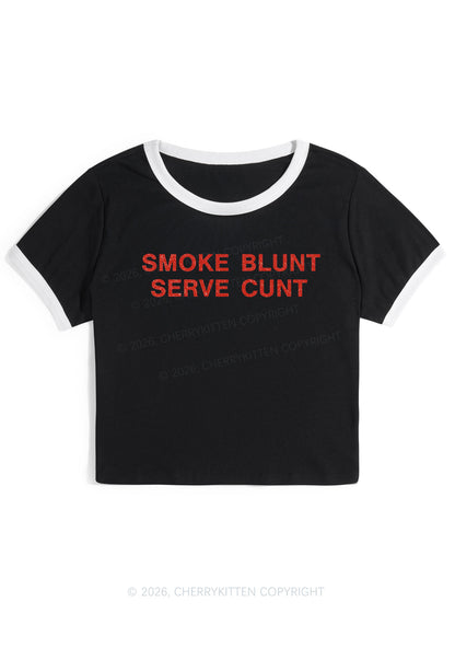 Smoke Blunt Y2K Ringer Tee Cherrykitten