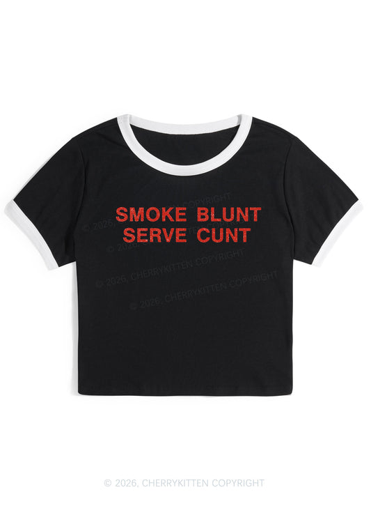 Smoke Blunt Y2K Ringer Tee Cherrykitten