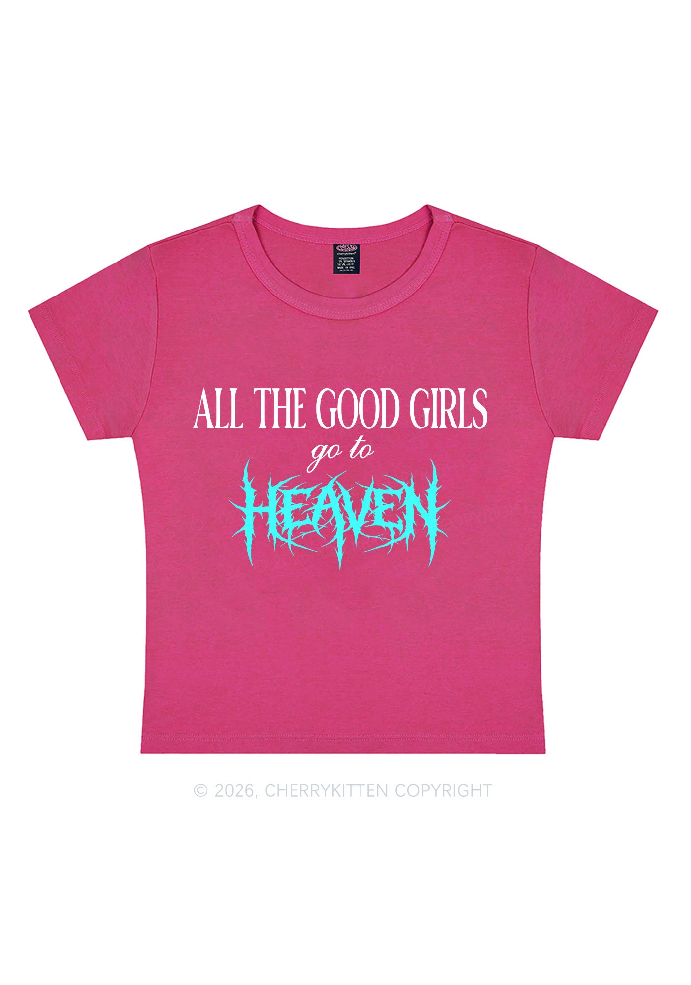 Good Girls Go To Heaven Y2K Baby Tee Cherrykitten