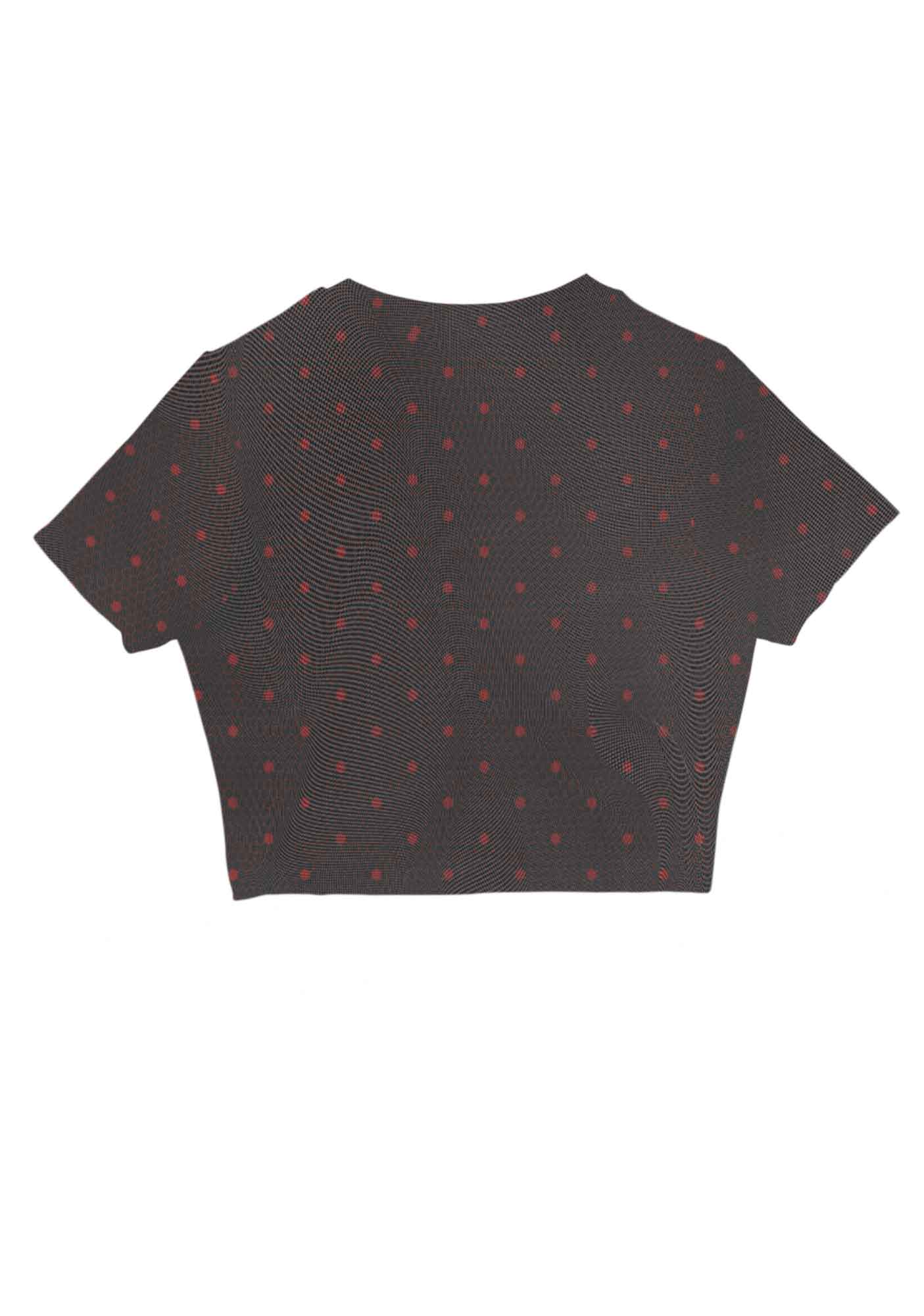 Bow Ties Y2K Mesh Crop Top Cherrykitten