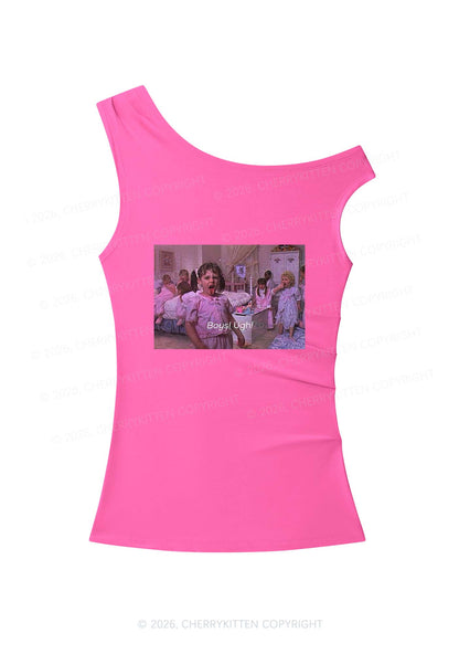 Boys Ugh Y2K Off Shoulder Tank Top Cherrykitten