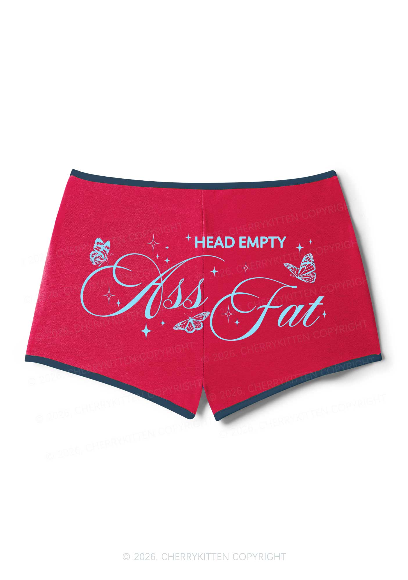 Head Empty Axx Fat Pride Y2K Booty Shorts Cherrykitten