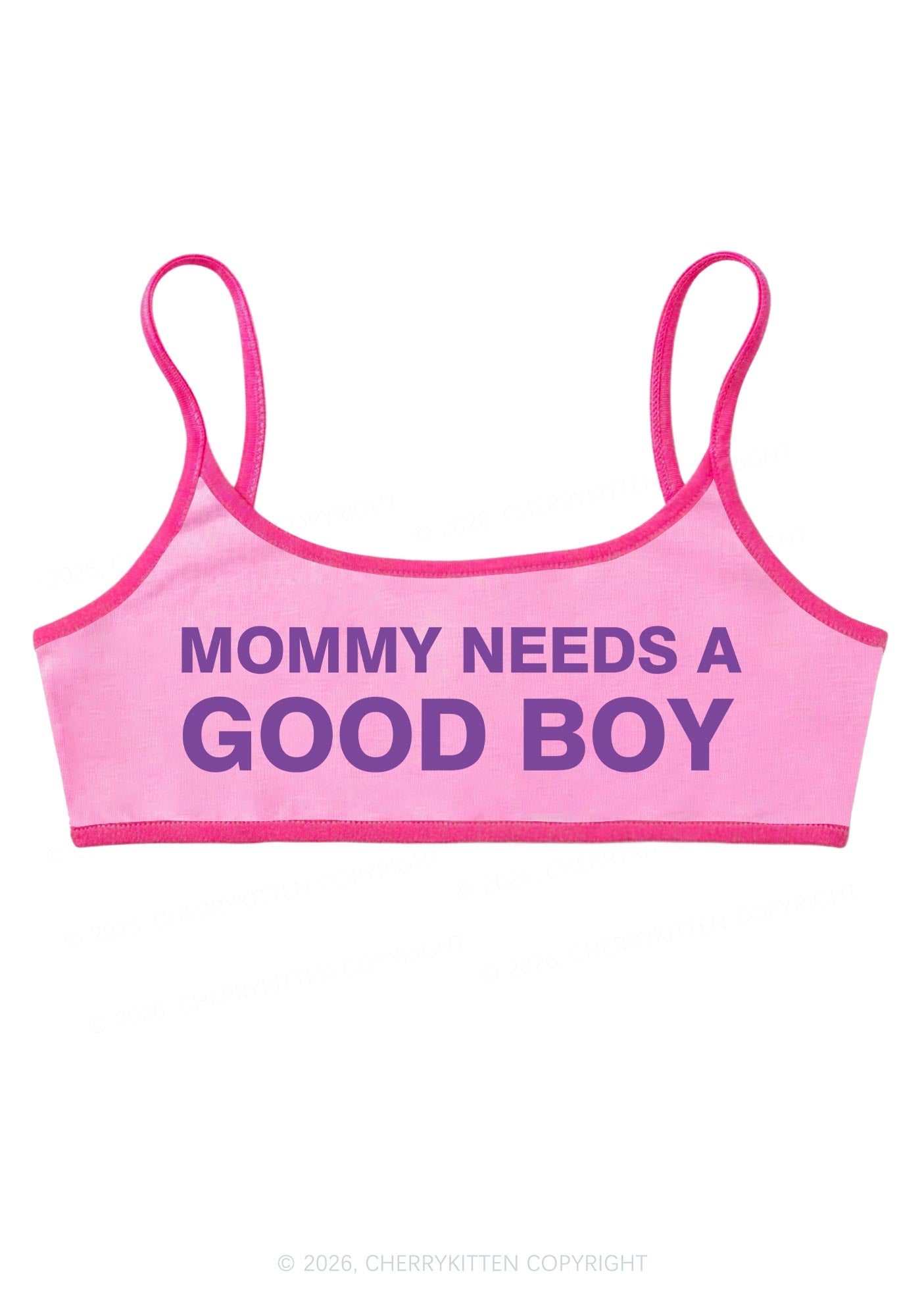 Mommy Needs A Good Boy Y2K Super Crop Cami Cherrykitten