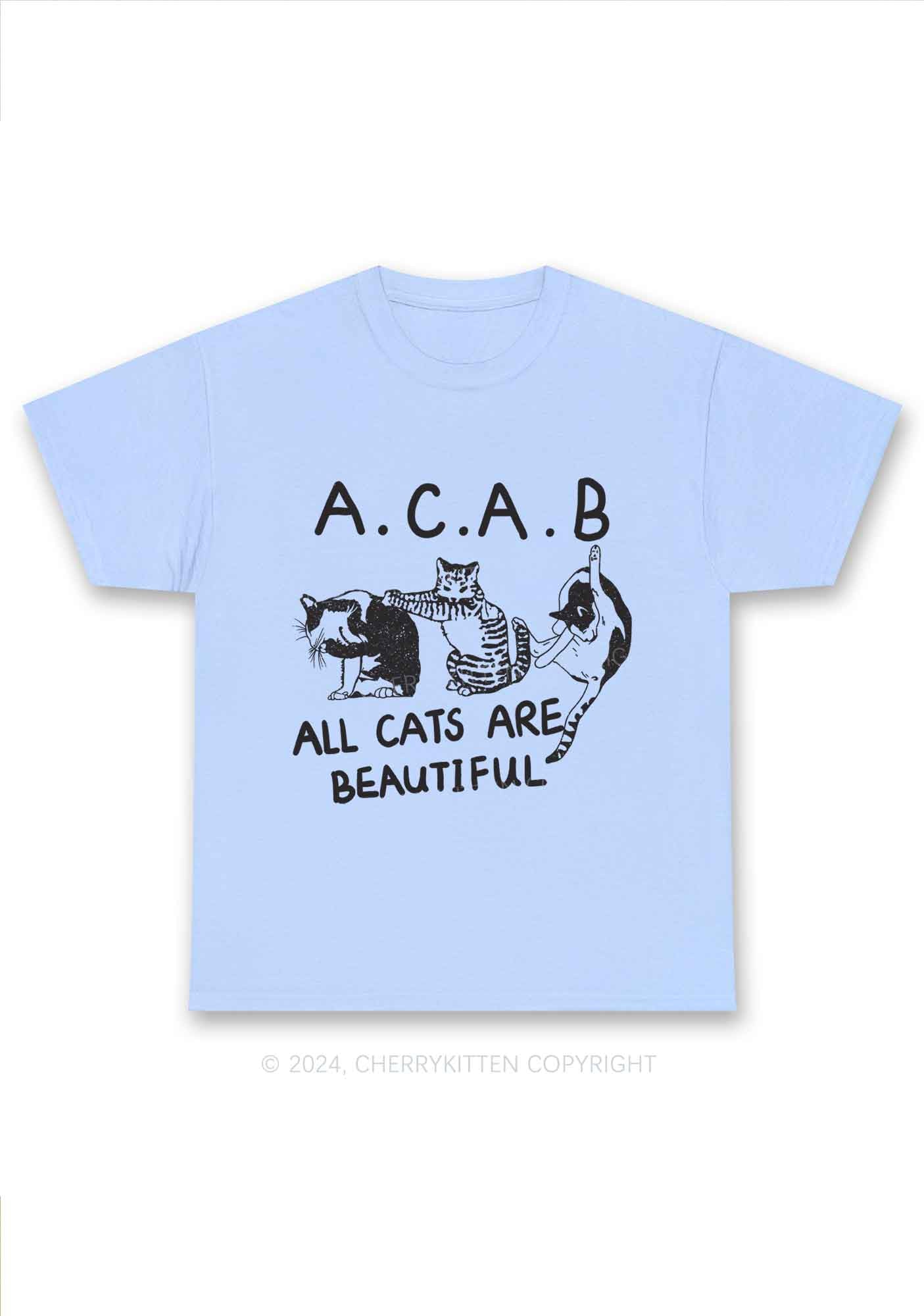 ACAB Cats Y2K Chunky Shirt Cherrykitten