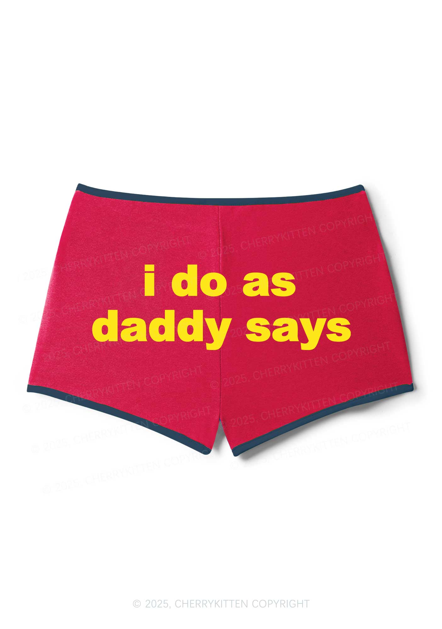 I Do As Daddy Says Y2K Booty Shorts Cherrykitten