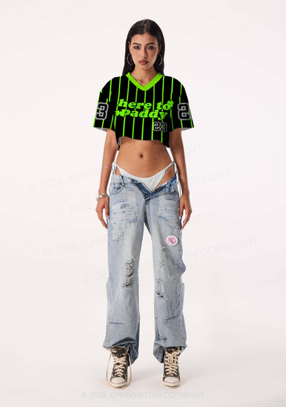 Custom Black Here To Paddy St Patricks Y2K Crop Sport Jersey Shirts Cherrykitten
