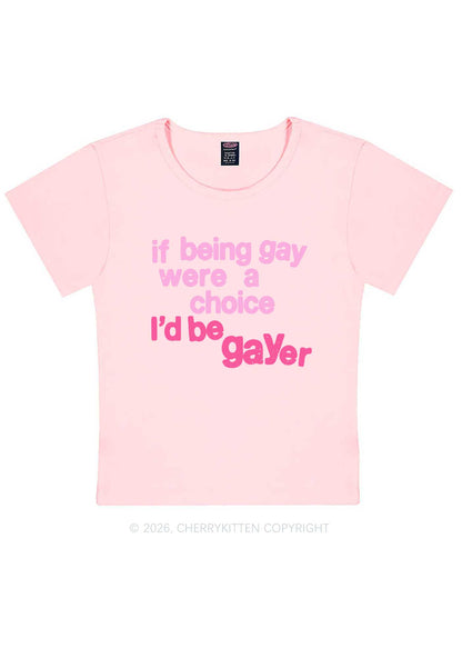 I Would Be Gayer Pride Y2K Baby Tee Cherrykitten