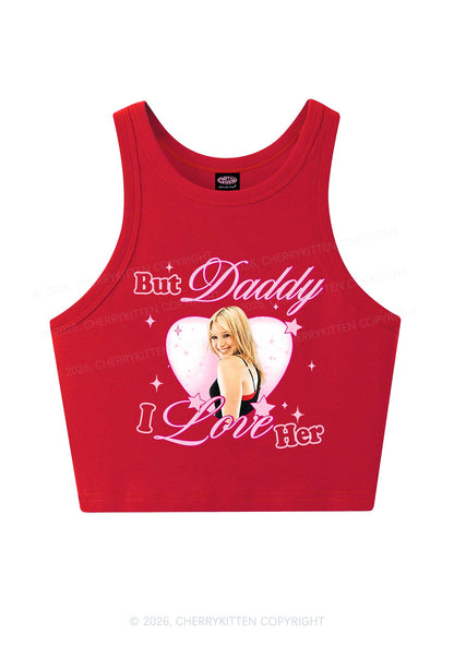 But Daddy I Love Her HD Y2K Crop Tank Top Cherrykitten