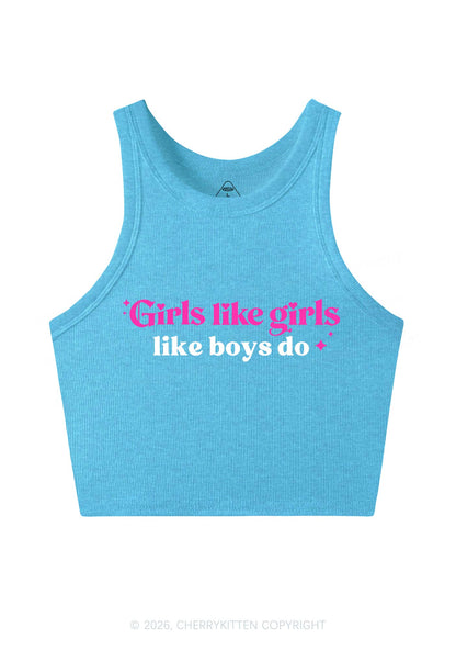 Girls Like Girls Like Boys Do Pride Y2K Crop Tank Top Cherrykitten
