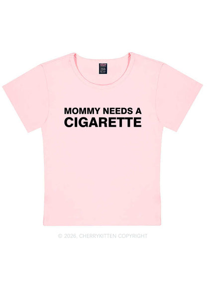 Mommy Needs A Cigarette Y2K Baby Tee Cherrykitten